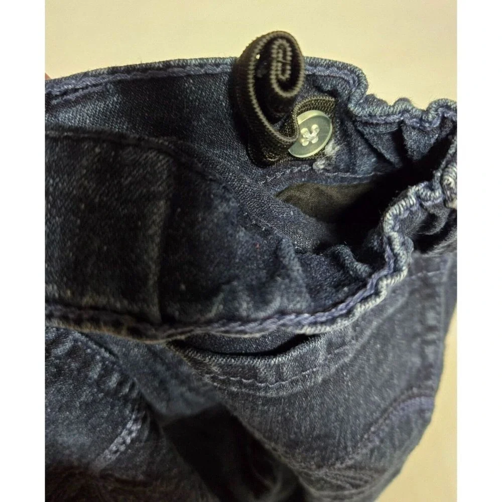 Piper Faves Girls Dark Wash Skinny Bootcut Jeans Size 8R Adjustable Waist Indigo